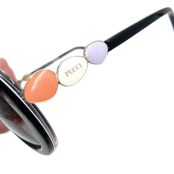 Emilio Pucci Sunglasses Black‎ Full Rim Oval Shape Frame EP 127 01T - Picture 8 of 12